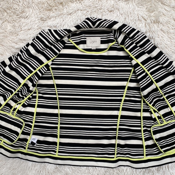 Loft Striped Scuba Brazer ๐ Black White & Lime - Picture 12 of 14
